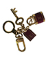 Louis Vuitton Padlock and Key Charm, &pound;80, Accessories, Gold/Purple, Front view